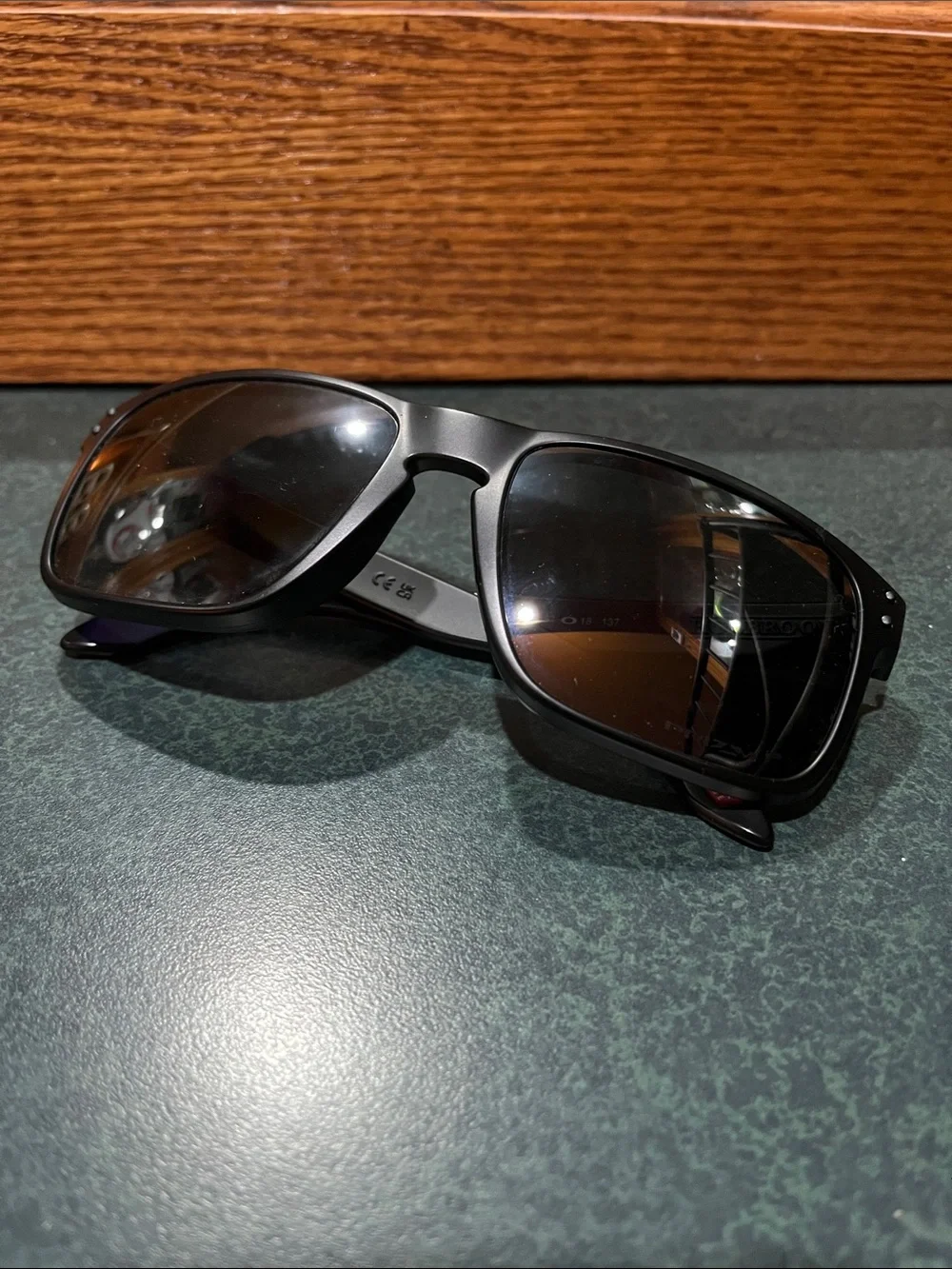 Oakley Holbrook Matte Black Polarized Sunglasses - Brown Lenses made in USA
